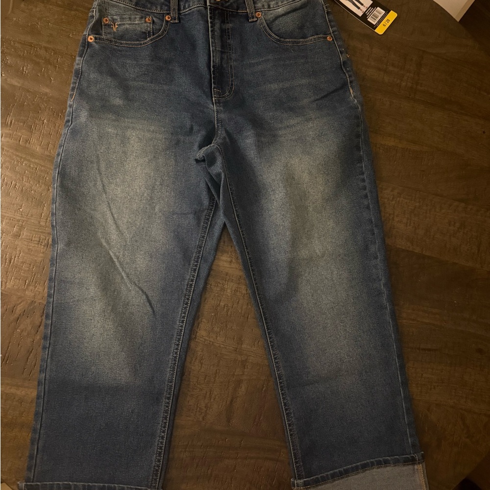 Frye Women’s Cuffed Blue Jeans